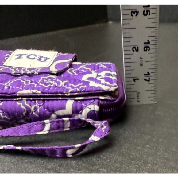 TCU Horned Frogs Purple Quilted Wristlet Wallet By The Honour Society - Picture 6 of 7
